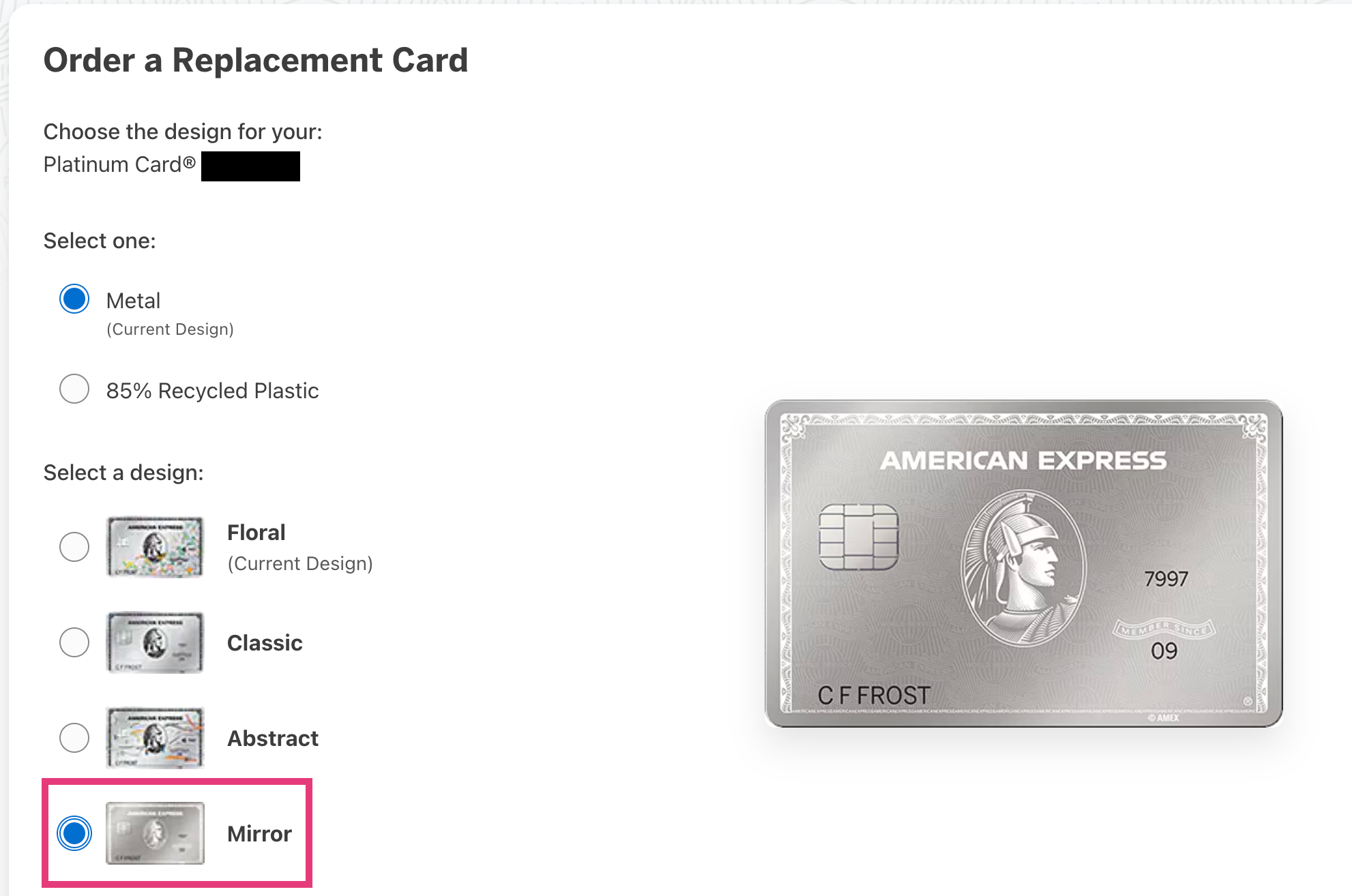 Amex Mirror Platinum Card: How to Get the New American Express
